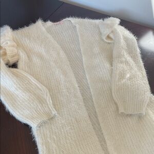 Make+Model Long Sweater Cardigan. Drop Sleeve. Ribbed Hem. Creamy and so soft!!